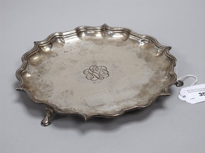 Lot 35 - A Hallmarked Silver Card Tray, Elkington & Co,...
