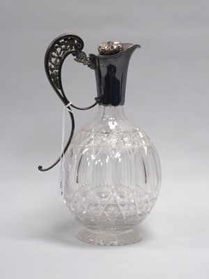Lot 40 - A Hallmarked Silver Mounted Cut Glass Claret...