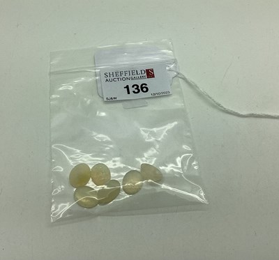 Lot 136 - Six Unmounted Oval Faceted Opals,...