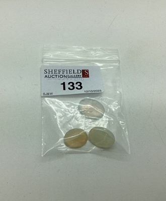 Lot 133 - Three Oval Faceted Opals, (approximately...