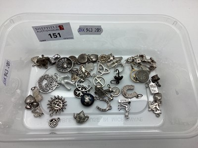 Lot 151 - A Collection of "925" and other novelty charms,...