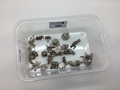 Lot 192 - Assorted Novelty Charms, including bells, keys,...