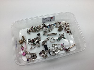 Lot 193 - A Collection of Assorted Inset "925" Pendants,...