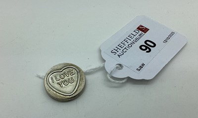 Lot 90 - A Modern Novelty Hallmarked Silver Love Hearts...