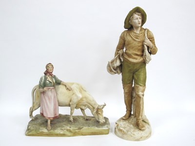 Lot 1062 - A Royal Dux Style Pottery Model of a Lady...