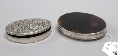 Lot 26 - An Oval Tortoiseshell Snuff Box, the geometric...