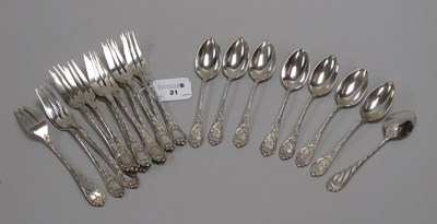 Lot 21 - A Set of Twelve German Pastry Forks, stamped...