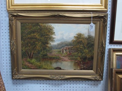 Lot 1546 - G.H. PEARSON, Figures Before a Cottage and a...