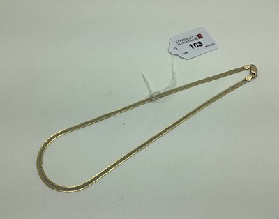 Lot 163 - A Modern 9ct Two Colour Gold Necklace, of flat...