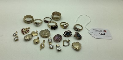 Lot 154 - A Hallmarked Silver 22ct Gold Plated Circular...