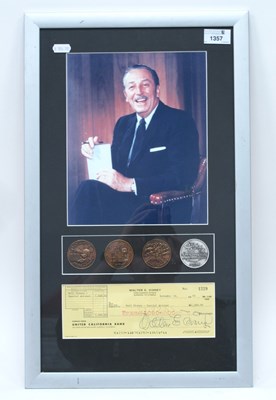 Lot 1357 - Walt Disney Autograph, blue ink signed...