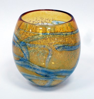 Lot 1025 - An Our Glass Vase, of ovoid form decorated in...