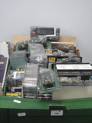 Lot 768 - Twenty Two Diecast and Plastic Model Military...