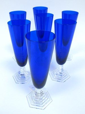 Lot 1024 - Seven Baccarat Crystal 'Orsay' Champagne...
