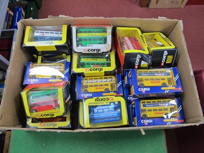 Lot 418 - Twenty-Four Diecast Model Buses, by Corgi, to...