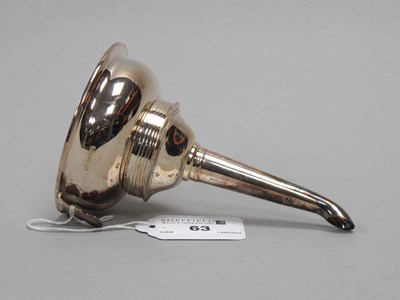 Lot 63 - A Hallmarked Silver Wine Funnel, HC, Sheffield...