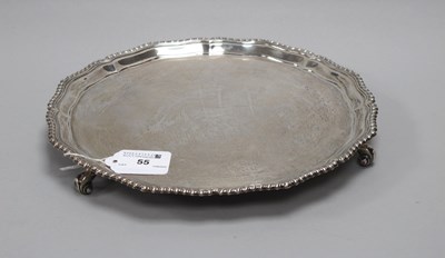 Lot 55 - A Hallmarked Silver Salver, CJV Ltd, Sheffield...