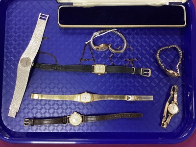 Lot 73 - Garrard; A Vintage Gilt Coloured Wristwatch,...