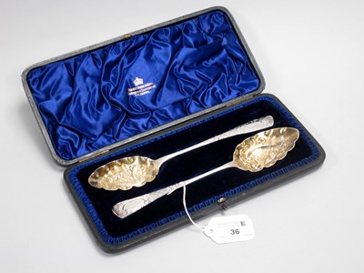 Lot 36 - A Matched Pair of Hallmarked Silver Berry...