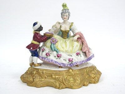 Lot 1006 - A XX Century German Porcelain Figure Group,...