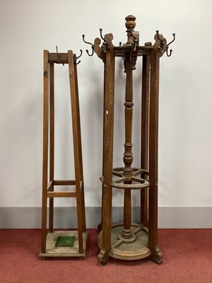 Lot 1016 - An Early XX Century Oak Hat/Umbrella Stand, of...