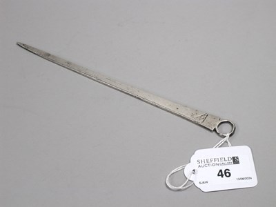Lot 46 - A Georgian Hallmarked Silver Meat Skewer,...