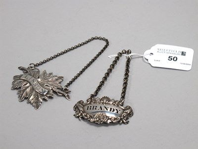 Lot 50 - A Hallmarked Silver Decanter Label, JW,...