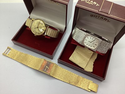 Lot 282 - Rotary; 17 Jewels Incabloc Gilt Coloured...