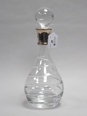 Lot 41 - A Hallmarked Silver Mounted Glass Decanter,...