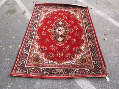 Lot 1606 - A Kashmir Wool Carpet, the centre with...