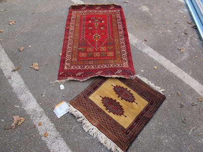 Lot 1609 - A Far Eastern Wool Rug, the centre with...