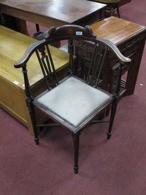 Lot 1614 - Early XX Century Stained Mahogany Inlaid...