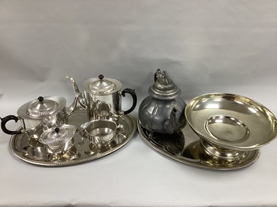 Lot 18 - Viners Alpha Plate Four Piece Tea Set, each of...