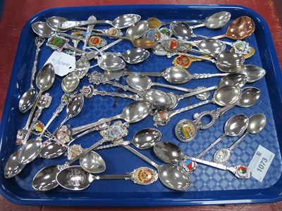 Lot 90 - A Collection of Assorted Souvenir Teaspoons,...