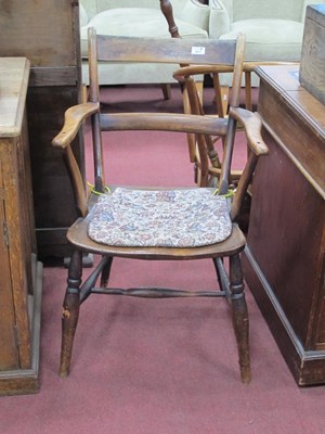 Lot 1617 - A XIX Century Ash and Elm Armchair, with...