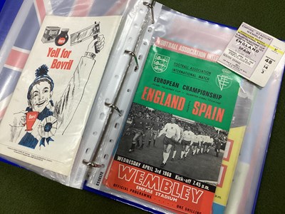 Lot 801 - England Ticket and Programme, from home games...