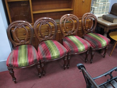 Lot 1632 - Set of Four XIX Century Mahogany Dining Chairs,...