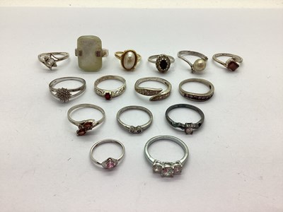 Lot 103 - A Collection of Modern Stone Set Rings, to...