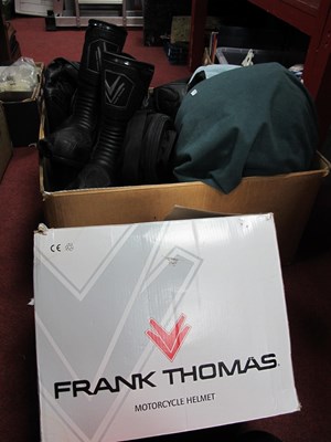 Lot 1091 - Motorcycle equipment to include two Frank...