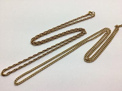 Lot 224 - A Fancy Link Chain, (clasp detached); together...