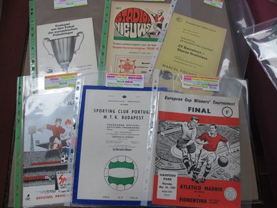 Lot 635 - Cup Winners Cup Final Programmes, 1962, 64, 68,...