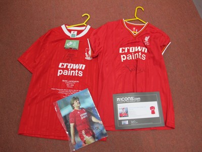 Lot 438 - Liverpool Retro Home Shirts, bearing Crown...