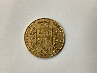 Lot 567 - 1844 Victoria 'Shield Back' Gold Sovereign.