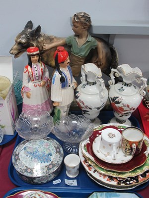 Lot 1226 - A 1930's Art Deco Plaster Figure Group of a...