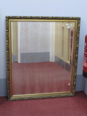 Lot 1523 - XX Century Gilt Rectangular Shaped Wall Mirror,...