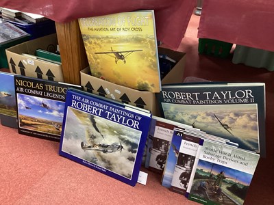 Lot 370 - WWII Aviation Art Theme Books, including 'War...