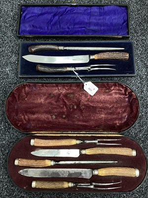 Lot 803 - Mappin & Webb Five Piece Carving Set, in...