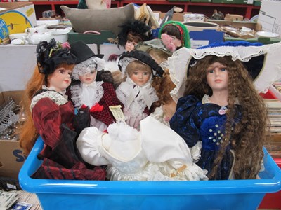 Lot 1171 - Knightsbirdge Collection Porcelain Head Doll,...