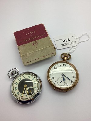 Lot 210 - Lanco Gold Plated Cased Openface Pocket Watch,...