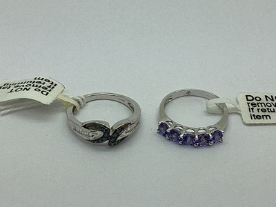 Lot 41 - Gemporia; A 9ct White Gold Dress Ring, of Art...
